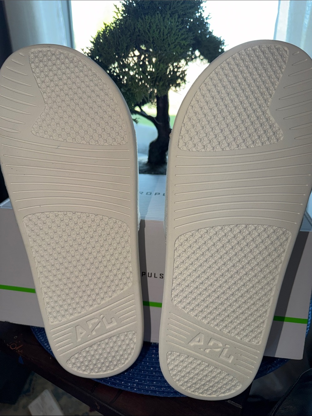 Men’s APL Cream & Beige Logo Slide Sandals - Picture 5 of 6